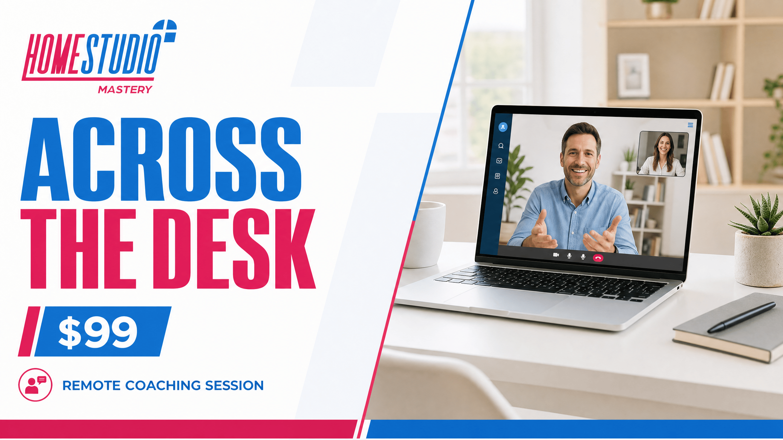 Across the Desk remote coaching session offer artwork.
