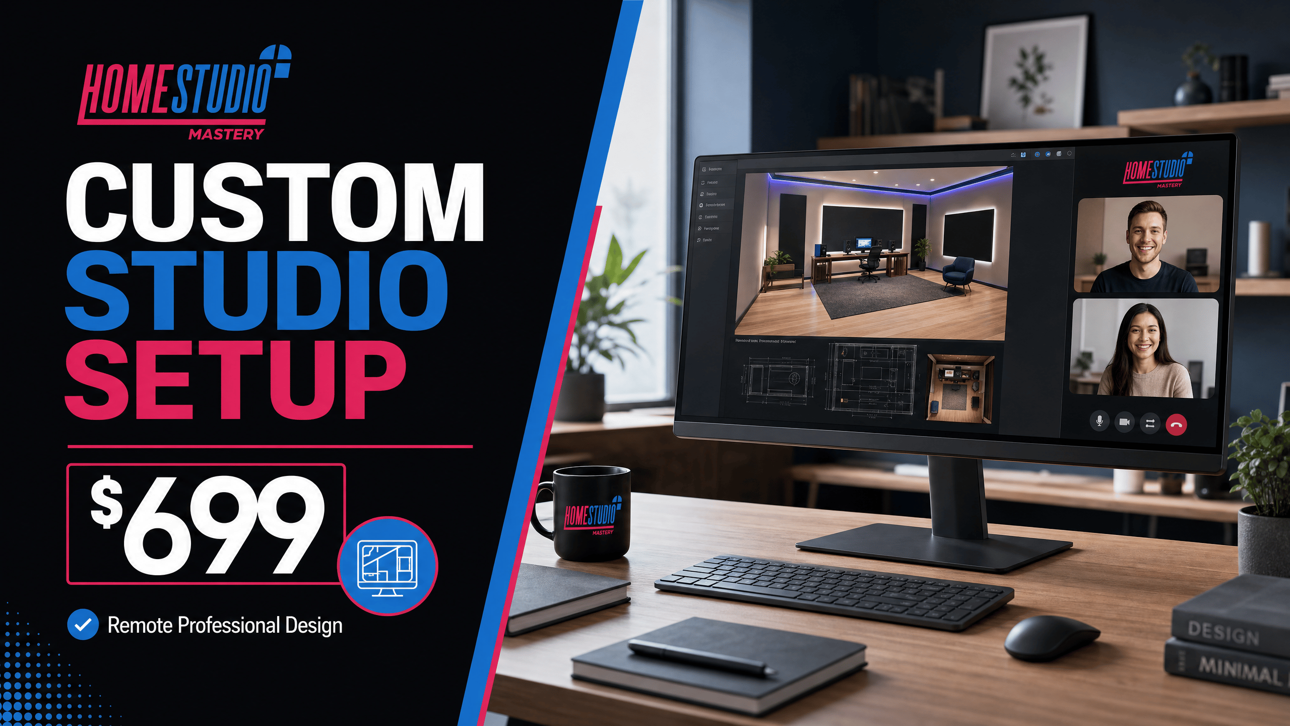 Custom Studio Setup remote professional design offer artwork.
