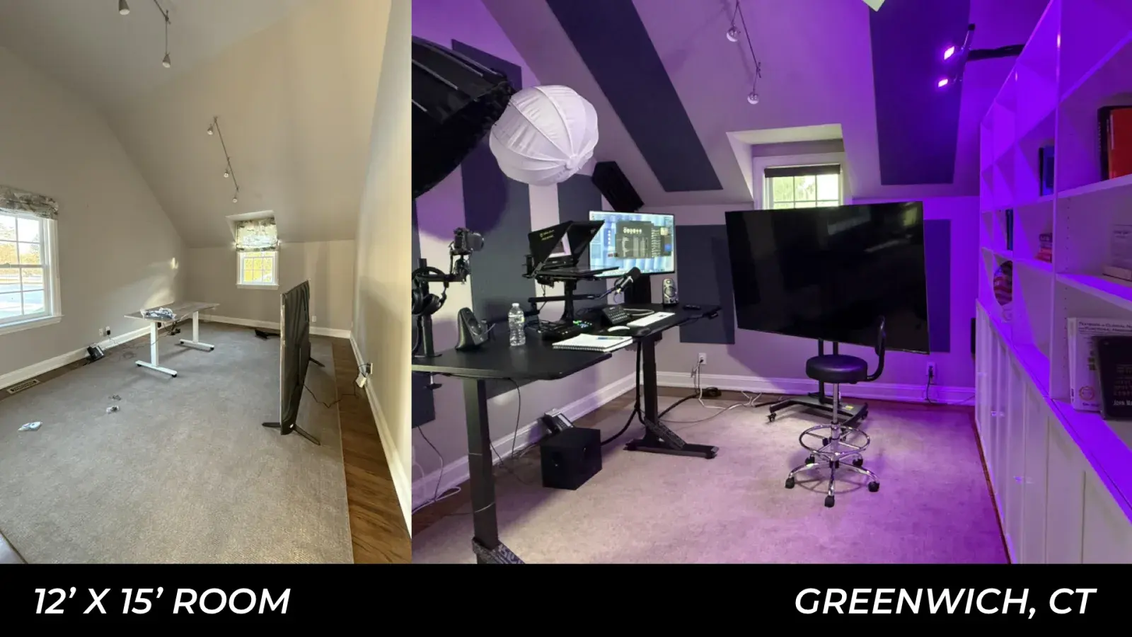A Sloped-Ceiling Attic Turned Creator Studio